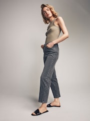 The Set Grey/Light Blue 2 Pack Denim Straight Leg Jeans - Image 4 of 9