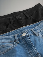 The Set Black/Blue 2 Pack Denim Straight Leg Jeans - Image 8 of 8