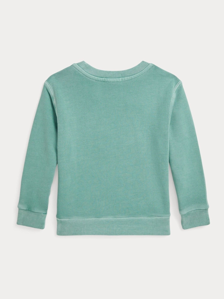 Polo Ralph Lauren Boy Mint Green French Terry Sweatshirt - Image 2 of 2