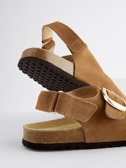 Golden Tan Back Strap Leather Footbed Sandals - Image 5 of 5