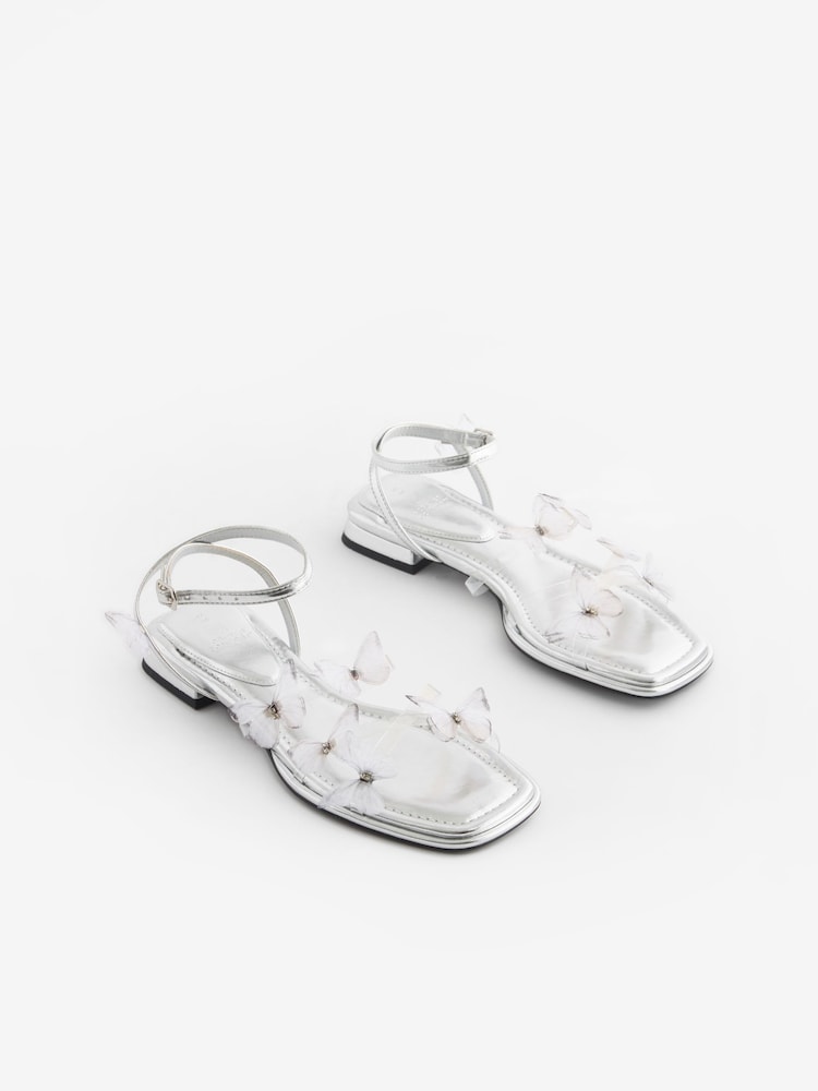 Butterfly Lace Silver Butterfly Shoes Buy Baby Moo Embellished