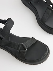 Black Webbing Chunky Sandals - Image 7 of 9