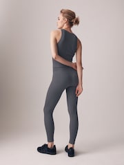 The Set Black/Grey 2 Pack Seamless Ribbed High Waist Leggings - Image 5 of 9