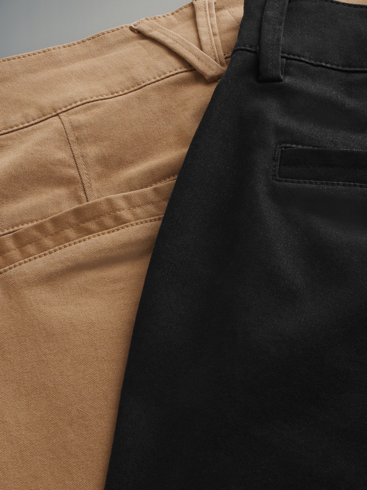 The Set Black/Nude 2 Pack Chino Trousers - Image 11 of 11