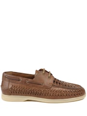 Jones Bootmaker Tan Percey Leather Moccasin Shoes - Image 1 of 5