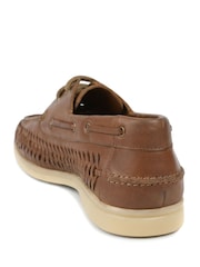 Jones Bootmaker Tan Percey Leather Moccasin Shoes - Image 3 of 5