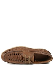 Jones Bootmaker Tan Percey Leather Moccasin Shoes - Image 4 of 5