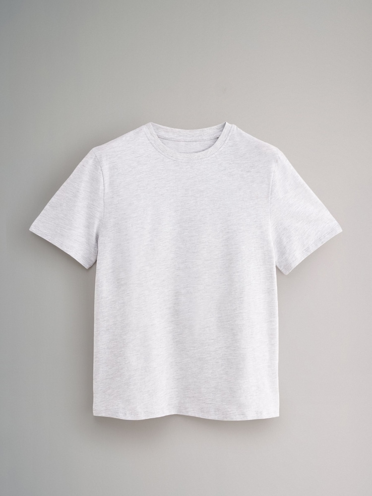 The Set Black/Grey/White/Stripe 4 Pack Short Sleeved Relaxed T-Shirts - Image 10 of 11