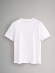 The Set Black/Grey/White/Stripe 4 Pack 100% Cotton Short Sleeved Relaxed T-Shirts - Image 9 of 11