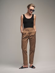 The Set Black/Khaki Green/White 3 Pack Ribbed Scoop Neck Vests - Image 5 of 10