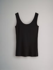 The Set Black/Khaki Green/White 3 Pack Ribbed Scoop Neck Vests - Image 8 of 10