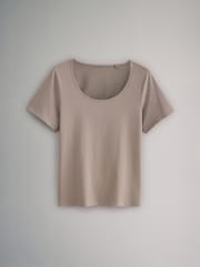 The Set Black/Brown/Neutral/Nude/White 5 Pack Slouch Short Sleeve T-Shirt - Image 10 of 13