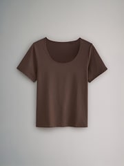 The Set Black/Brown/Neutral/Nude/White 5 Pack Slouch Short Sleeve T-Shirt - Image 9 of 13