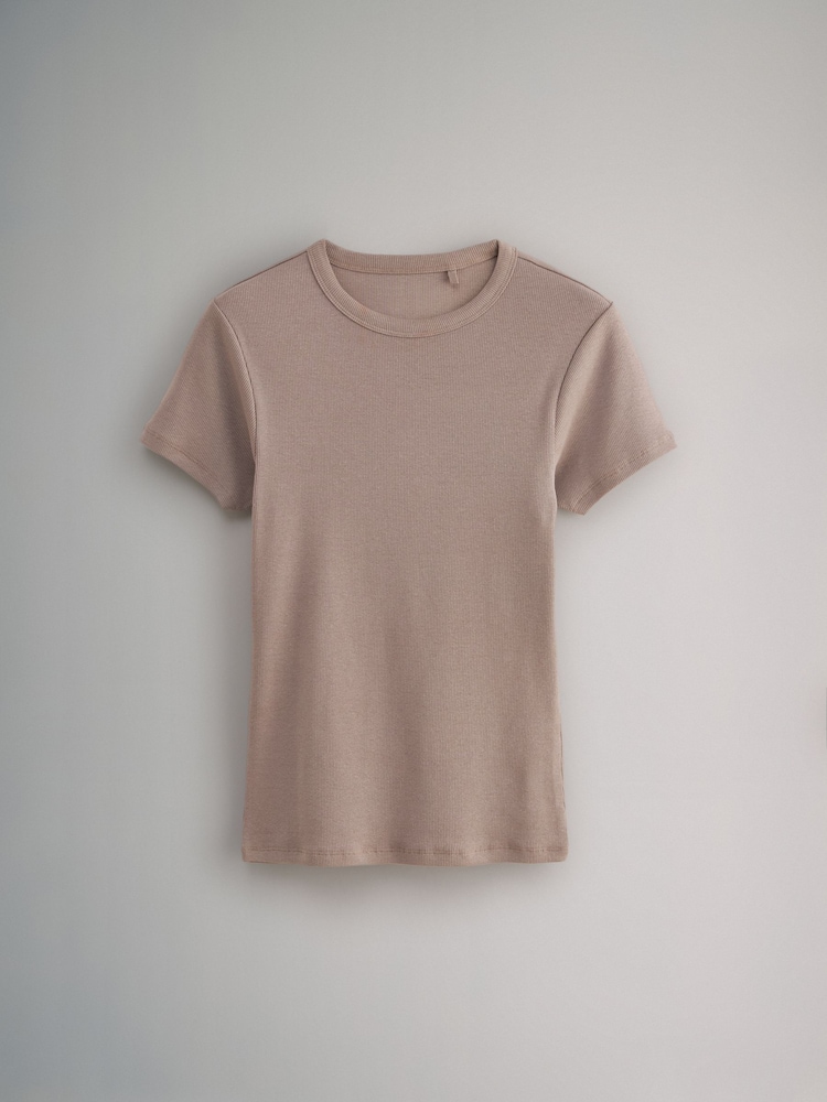 Das Set 3 Pack gerippte Kurzarm-T-Shirts - Image 10 of 11