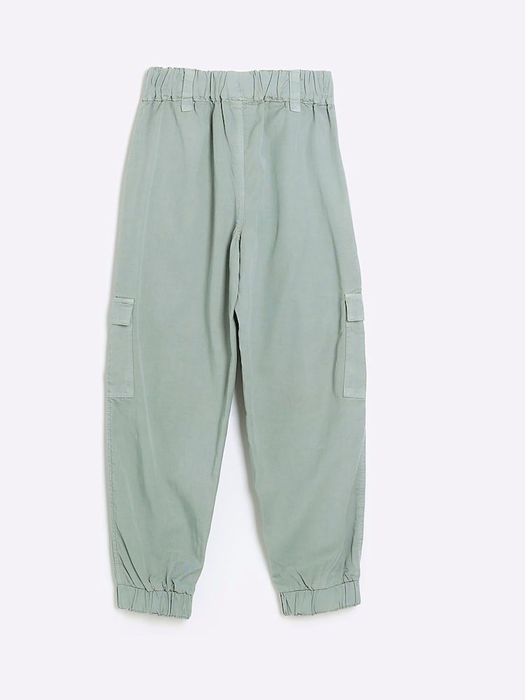 River Island Green Girls Kind Society Cargo Trousers - Image 2 of 4