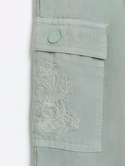 River Island Green Girls Kind Society Cargo Trousers - Image 3 of 4