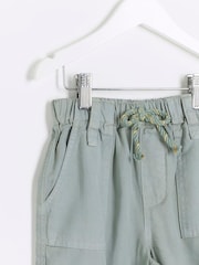River Island Green Mini Girls Cargo Trousers - Image 3 of 4