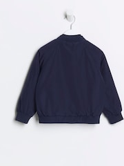 River Island Dark Blue Boys Nylon Bomber Jacket - Image 2 of 6
