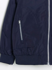 River Island Dark Blue Boys Nylon Bomber Jacket - Image 4 of 6