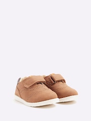 River Island Brown Boys Brogue Velcro Shoes - Image 2 of 4