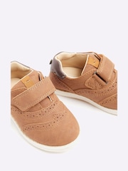 River Island Brown Boys Brogue Velcro Shoes - Image 3 of 4