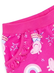 Character Pink 100% Cotton Peppa Pig Rainbow Aop Sweatshirt and Joggers Set - Image 4 of 4
