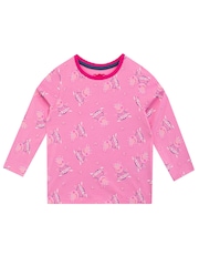 Character Pink 100% Cotton Peppa Pig Pinafore Dress and Long Sleeve Aop Top - Image 2 of 4