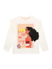 Character Cream Moana ‘Find Your Own Way’ 100% Cotton Long Sleeve Top and Legging Set - Image 2 of 5