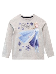 Character Grey Frozen 2 Long Sleeve Top & Leggings Elsa Snowflakes - Image 2 of 6