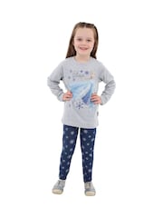 Character Grey Frozen 2 Long Sleeve Top & Leggings Elsa Snowflakes - Image 4 of 6