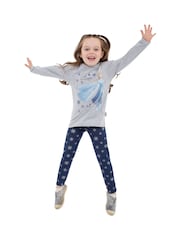 Character Grey Frozen 2 Long Sleeve Top & Leggings Elsa Snowflakes - Image 6 of 6