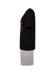 Brand Threads Black Mens Star Wars 100% Cotton Short Pyjamas Set - Image 3 of 6