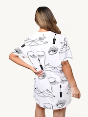 Brand Threads White Bouffants & Broken Hearts T-Shirt Dress - Image 3 of 5