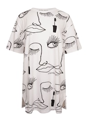Brand Threads White Bouffants & Broken Hearts T-Shirt Dress - Image 4 of 5