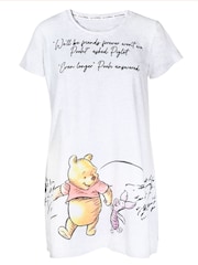 Brand Threads White Disney Winnie the Pooh Ladies Nightie - Image 4 of 4