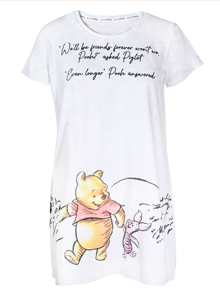 Brand Threads White Disney Winnie the Pooh Ladies Nightie - Image 4 of 4