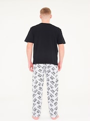 Brand Threads Black Mens Star Wars The Mandolorian 100% Cotton Pyjamas Set - Image 2 of 4