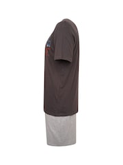 Brand Threads Grey Mens Star Wars 100% Cotton Short Pyjamas Set - Image 3 of 4