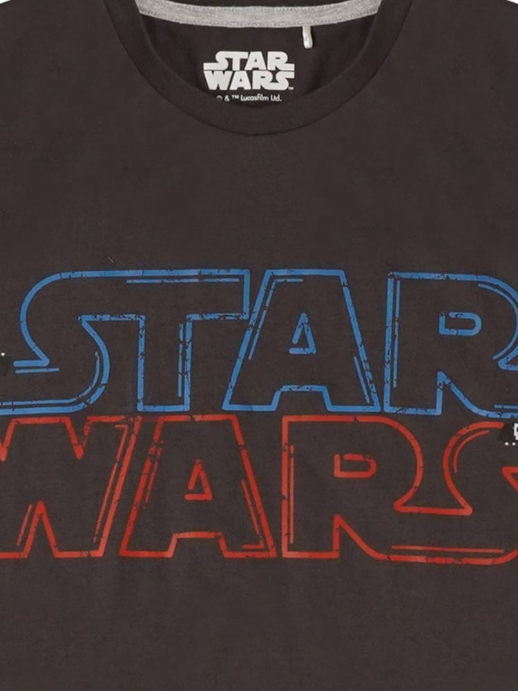 Brand Threads Grey Mens Star Wars 100% Cotton Short Pyjamas Set - Image 4 of 4