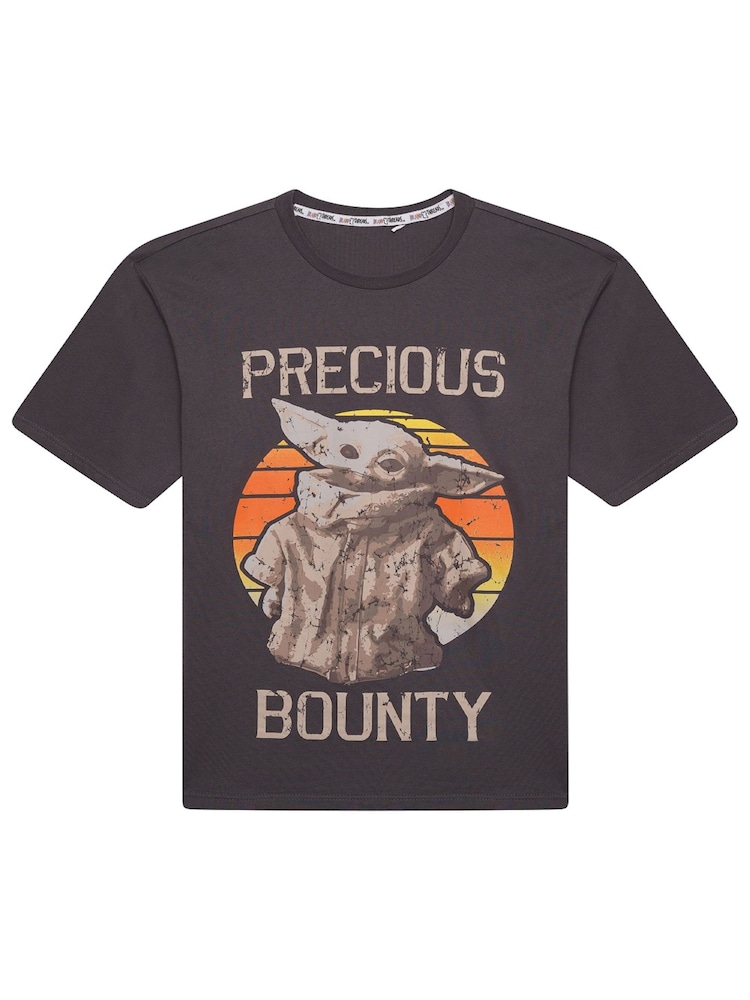 Brand Threads Grey Mens BCI Disney Baby Yoda T-Shirt - Image 4 of 4