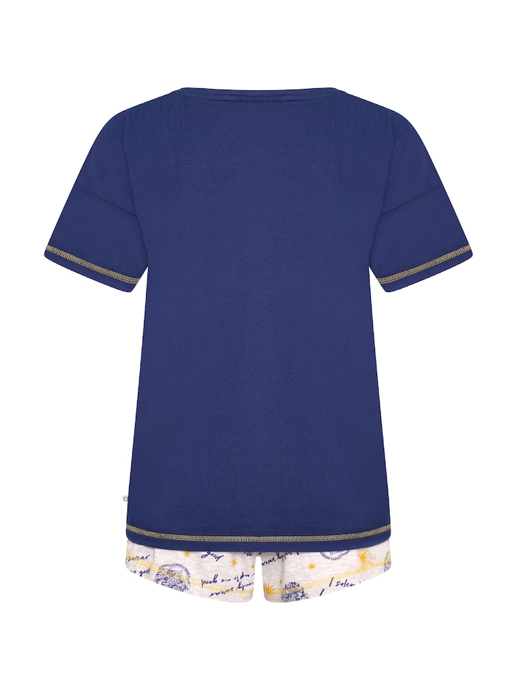 Brand Threads Blue Harry Potter Ladies Short Pyjama Set - Image 5 of 5