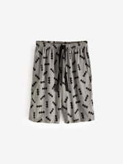 Brand Threads Jet Black Mens 100% Cotton Star Wars Mandalorian Short Pyjamas Set - Image 3 of 3
