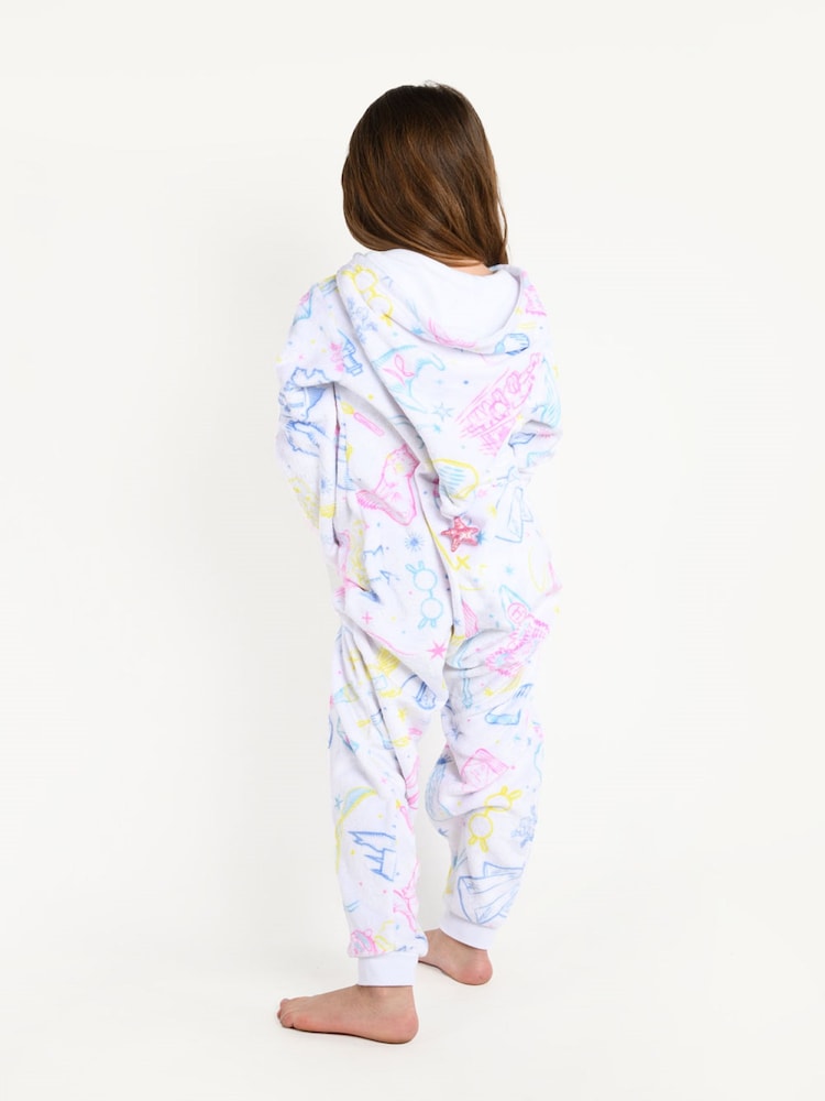 Brand Threads White Harry Potter Girls Hooded All-In-One - Image 2 of 4