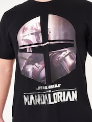 Brand Threads Black Star Wars Mandalorian Mens Short Pyjama Set - Image 3 of 9