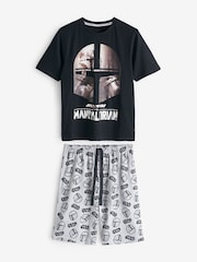 Brand Threads Black Star Wars Mandalorian Mens Short Pyjama Set - Image 4 of 9