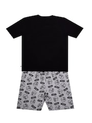 Brand Threads Black Star Wars Mandalorian Mens Short Pyjama Set - Image 6 of 9