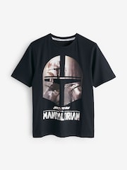 Brand Threads Black Star Wars Mandalorian Mens Short Pyjama Set - Image 7 of 9