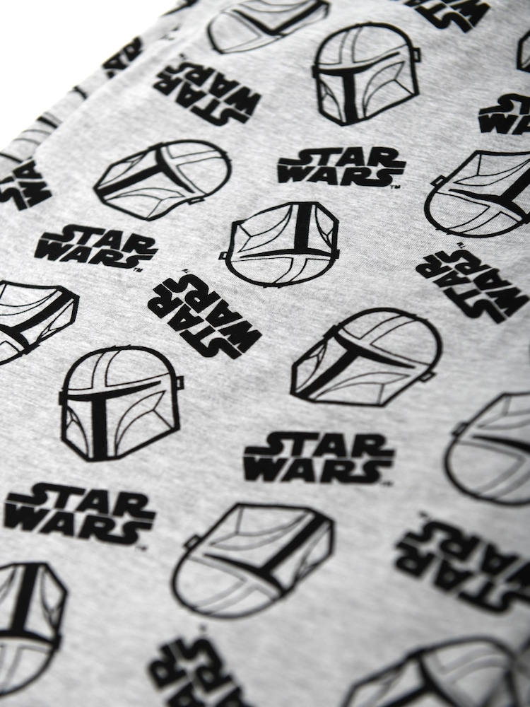 Brand Threads Black Star Wars Mandalorian Mens Short Pyjama Set - Image 9 of 9