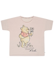 Brand Threads Pink Ladies 100% Cotton Short Pyjamas - Image 2 of 3