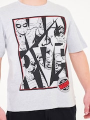 حزمة بيجامة شورت بطبعة قصص Marvel المصورة قطن 100% للرجال من Brand Threads - صورة 3 من 3